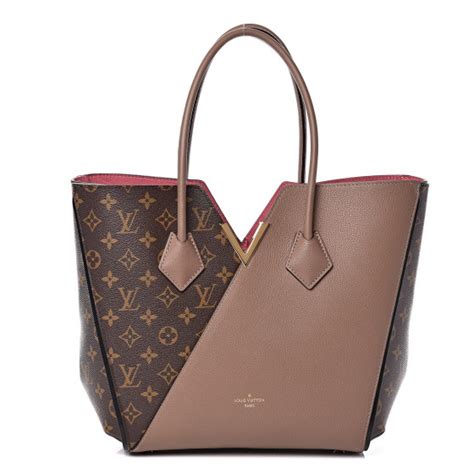 LOUIS VUITTON Calfskin Monogram Kimono Tote Taupe Glace 